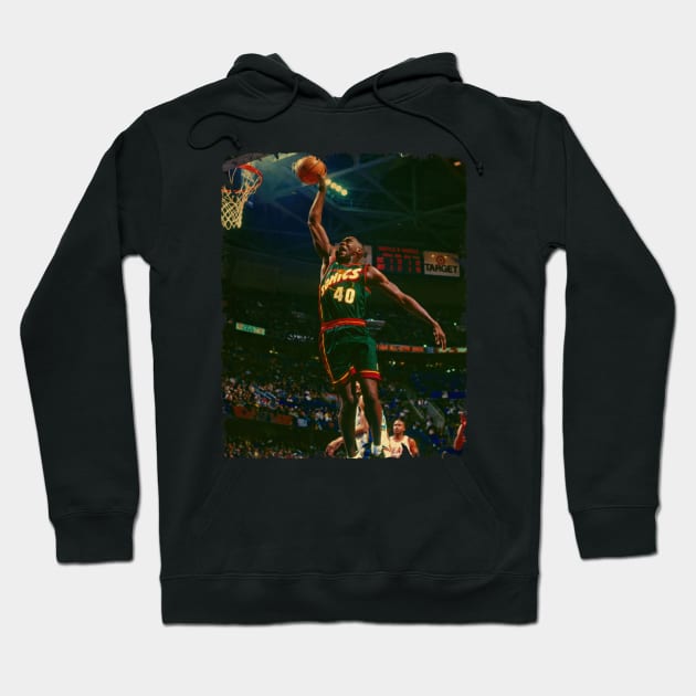 Shawn Kemp - Vintage Design Of Basketball Hoodie by JULIAN AKBAR PROJECT